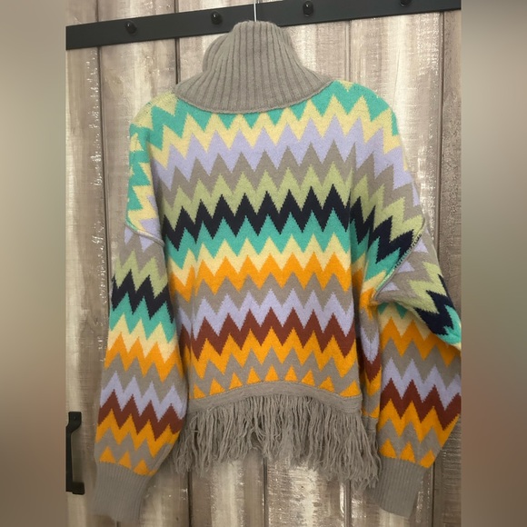 Anthropologie Plenty by Tracy Reese Fringed Turtleneck Sweater, S - Picture 8 of 11
